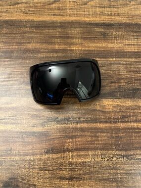 Oversized Black Shield Sunglasses